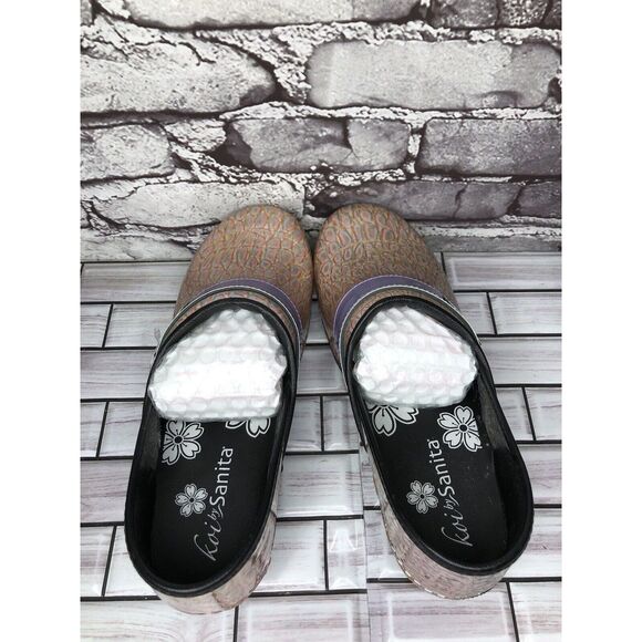 Koi by Sanita Pink Croc Leather Platform Danish Clogs Shoes Women Sz 42EU/11M US - Picture 7 of 16